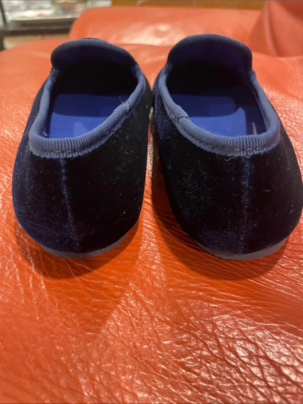 Crew cuts Kids Navy Velvet Slip-On Dress Shoes with Gold Tiger Embroidery